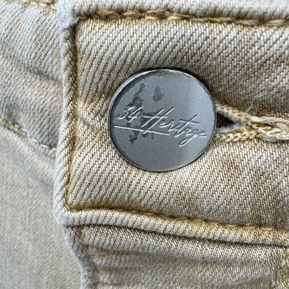 34 Heritage Jeans Mens 34 (35x29 ACTUAL) Courage Mid Rise Light Tan Denim HEMMED - Picture 5 of 12